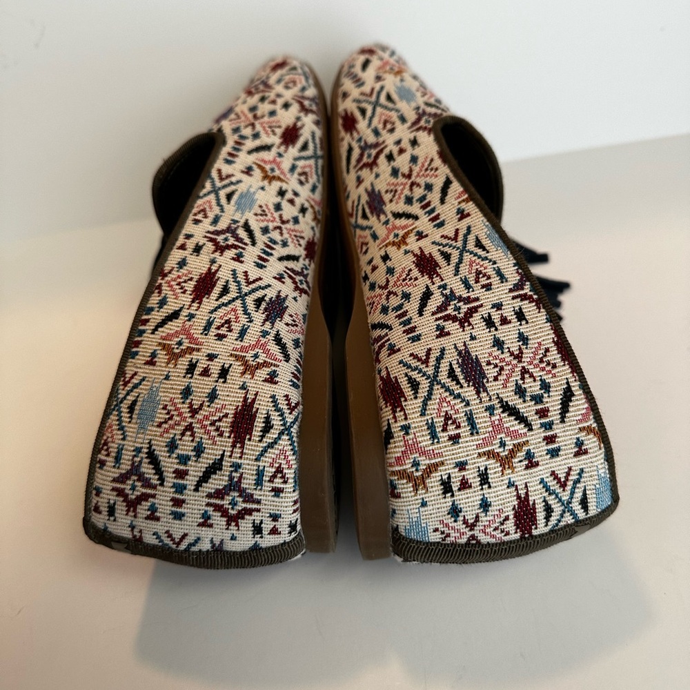 Birdies Women's Starling Loafers Multicolor Patterned Tapestry w/ Tassels size 8 - Picture 8 of 12